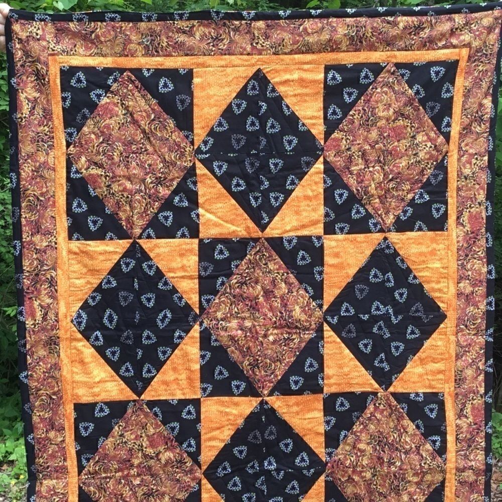 NWT HandCrafted Fall Color Quilt - Picture 5 of 16